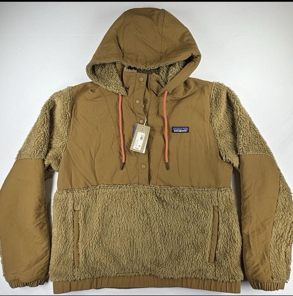 Patagonia Women's Tan Sherpa Hoodie Jacket- New With Tags-Medium